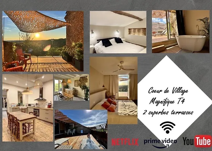 Ferienhaus Designer Townhouse With 2 Stunning Terraces Lafrançaise